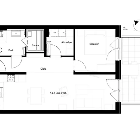 Kuestenkind Mit Sauna Und Balkon - Hunde Willkommen Dorum